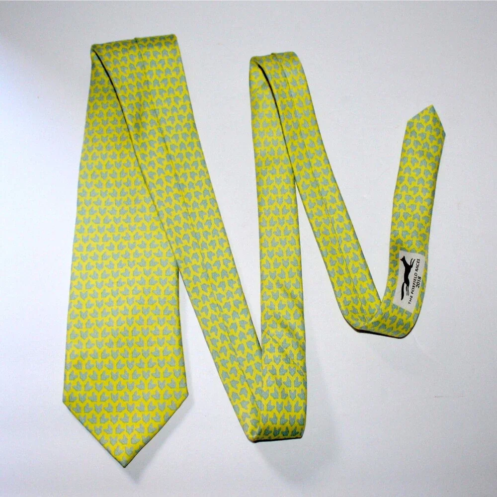 Vineyard Vines Necktie Foxfield Horse Races Charlottesville VA 2018 Silk custom